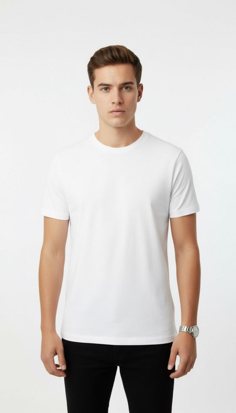 Remember Factory Beyaz Basic Erkek T-Shirt