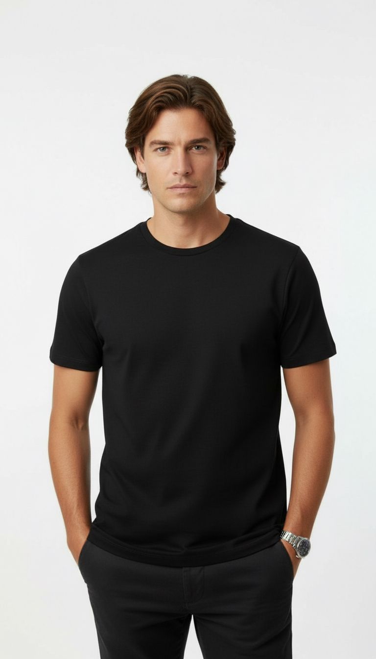 Rememeber Factory Erkek Siyah Basic T-Shirt
