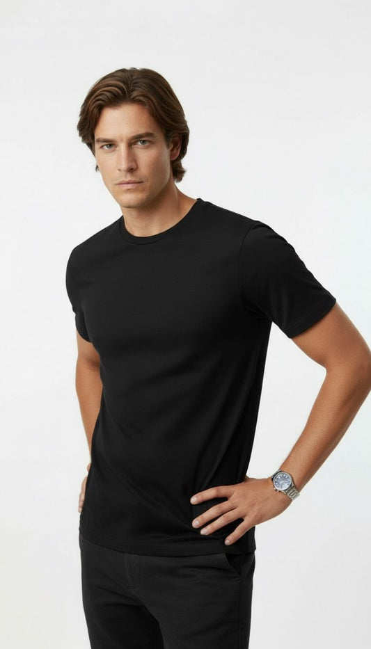 Rememeber Factory Erkek Siyah Basic T-Shirt