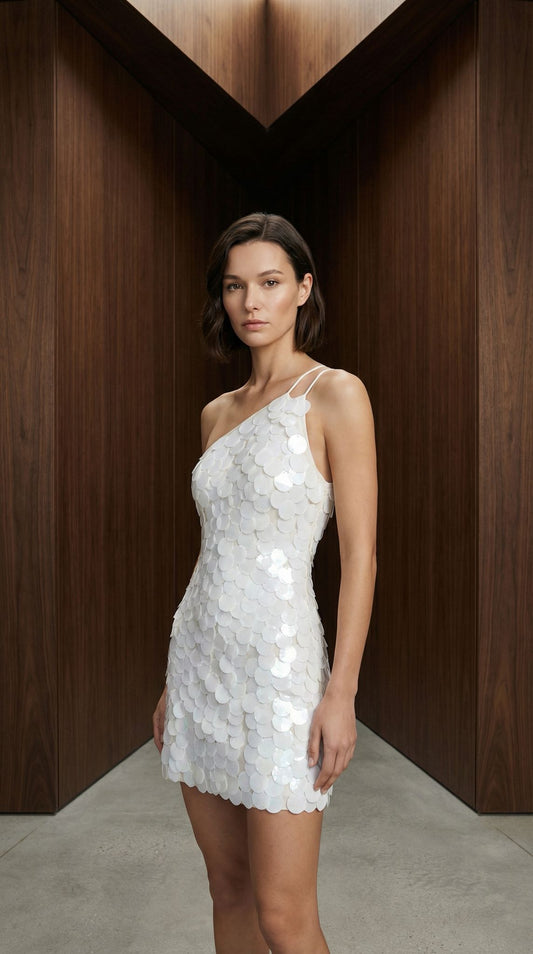 White Sequin Dress